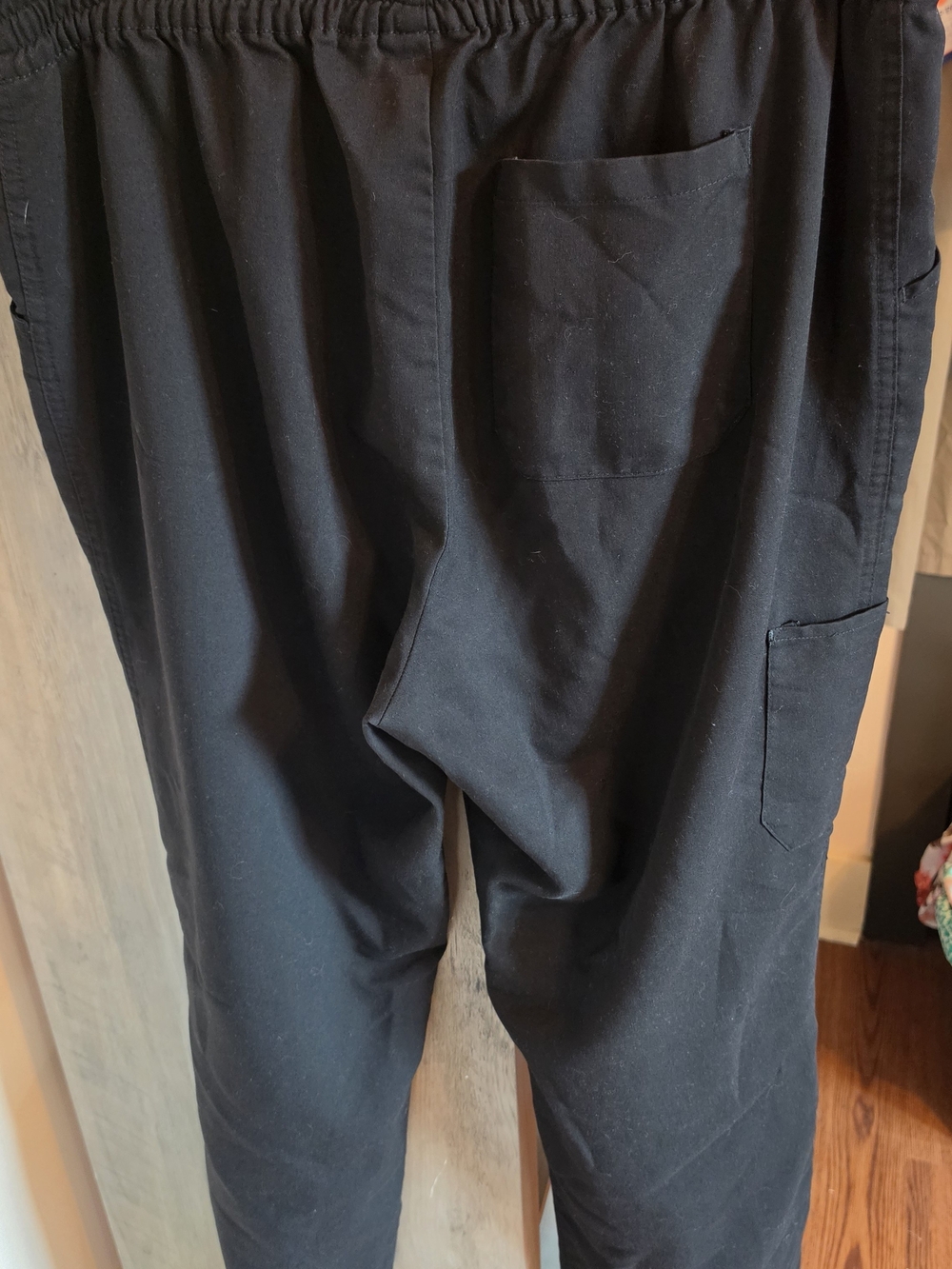 Healing Hands Black Women's Drawstring Scrub Pants - Picture 3 of 3